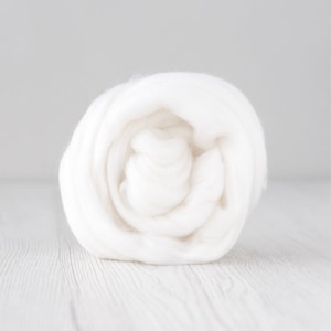 Kammzug aus Merinowolle, Extra Fine, 19 mikron, Snow