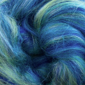 Merino Silk Blend roving, Fine, Aquarius, felting, spinning, weaving.