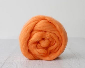 Top de lana merino, extrafino, 19 micras, albaricoque pálido