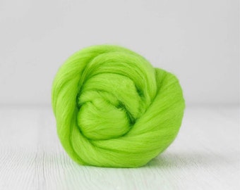 Top de lana merino, extrafino, 19 micras, menta.
