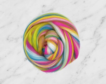Merino wool top, Neon