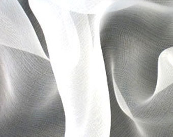 Silk Gauze, 4.5mm, white. 110cm (43")wide, sold by the metre (1.09 yards)