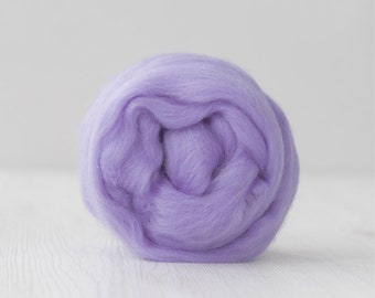 Merino wool top, Extra Fine, 19 micron, Lavender