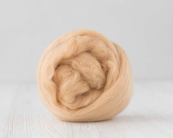 Top de lana merino, extrafino, 19 micras, Dune