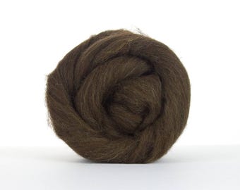 Corriedale Wool Top, Natural Brown, felting, spinning, weaving.