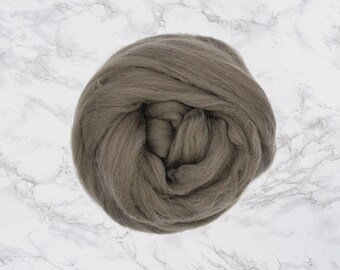 Merino wool top, 23 micron 64's, Iron
