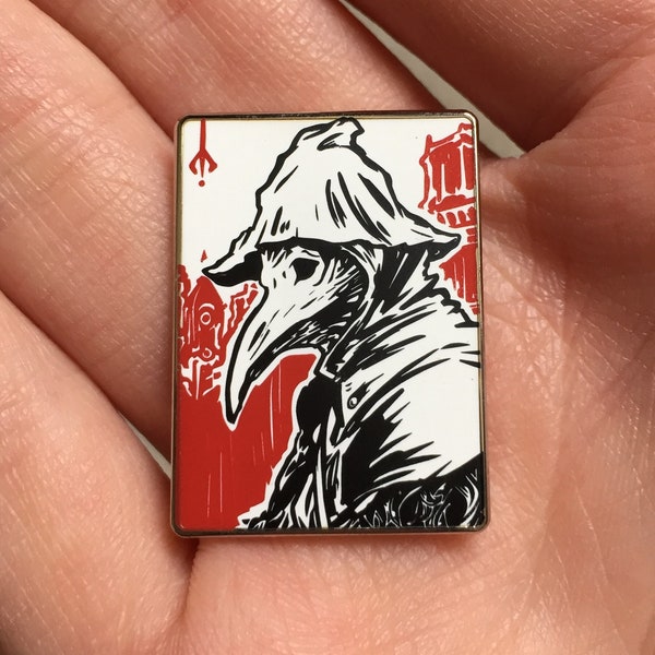 Bloodborne The Crow Enamel Pin - Metal Enamel Pin Badge Bloodborne Inspired Brooch Dark Souls Elden Ring Soulsborne Gaming Gift Idea