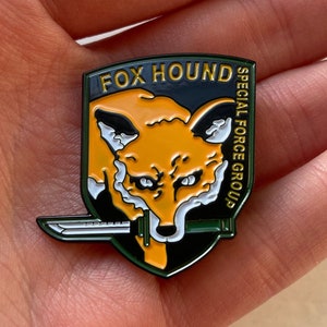 Fox Hound Enamel Pin - Metal Enamel Pin Badge Metal Gear Solid Inspired Solid Snake Big Boss Special Forces Kojima MGS Gaming Gift Idea