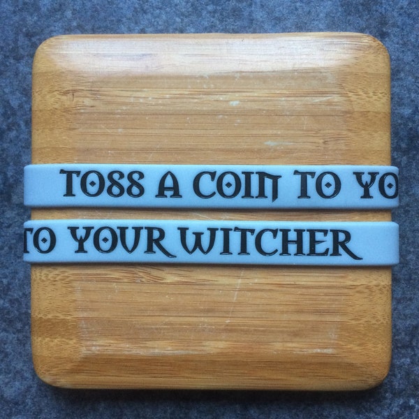 Toss A Coin To Your Witcher Silicone Wristband - The Witcher Inspired Geralt Ciri Yennefer Triss Wild Hunt Gaming Jewellery Jewelry