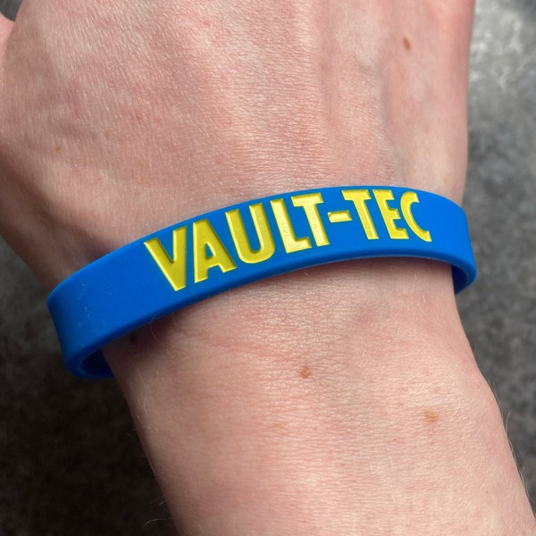 VAULT-TEC Silicone Wristband - Fallout Inspired Vault Tec Boy Wasteland Gaming Jewellery Jewelry