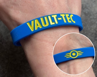 VAULT-TEC Silicone Wristband - Fallout Inspired Vault Tec Boy Wasteland Gaming Jewellery Jewelry