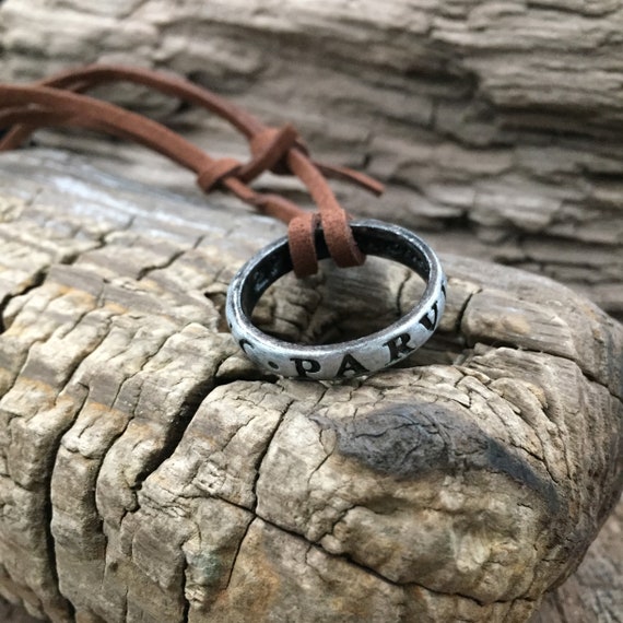 Uncharted 4 Nathan Drake Ring Necklace Leather Necklace for Men Women  Adjustable