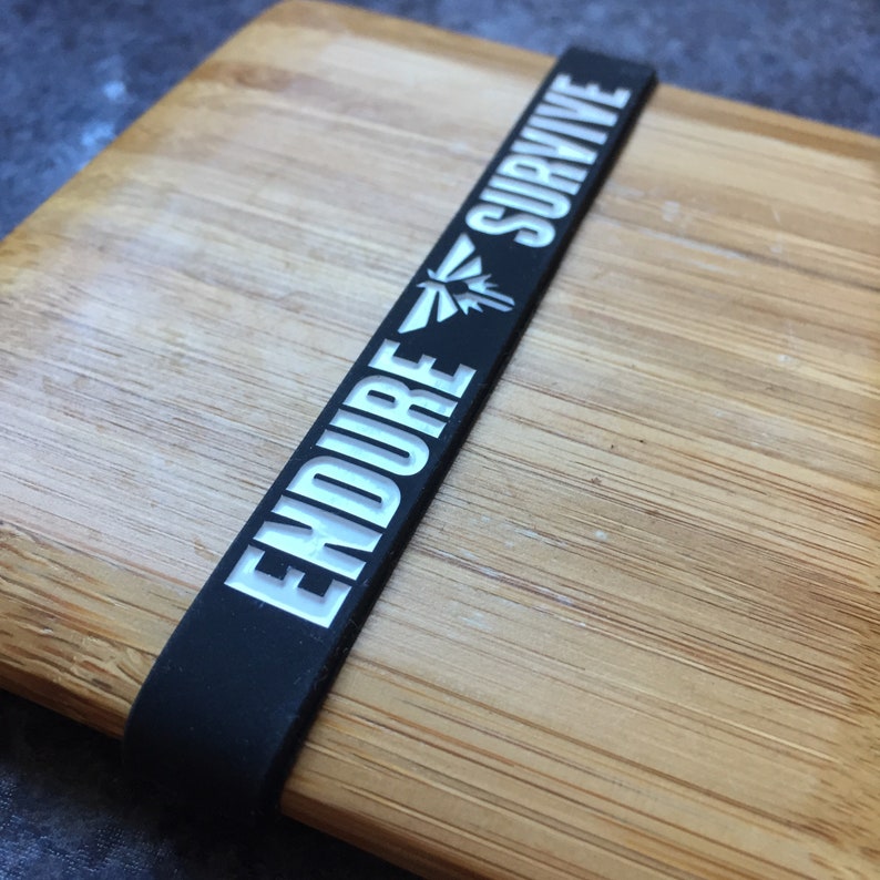 ENDURE SURVIVE Silicone Wristband The Last of Us Inspired TLOU2 Joel Ellie Ps4 Playstation Gaming Jewellery Jewelry tlou image 4