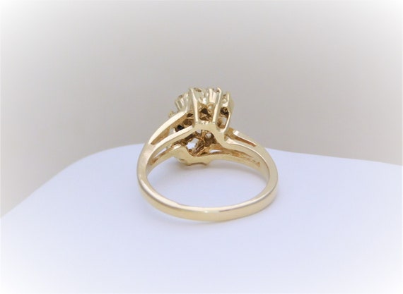 Mid Century Natural Diamond Cluster Ring - image 10