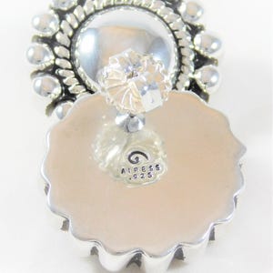 Lovely Mid-Century Designer Sterling Silver Earrings image 4