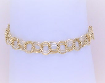 Vintage 14k Gold Fancy Link Bracelet