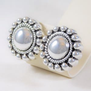 Lovely Mid-Century Designer Sterling Silver Earrings image 2