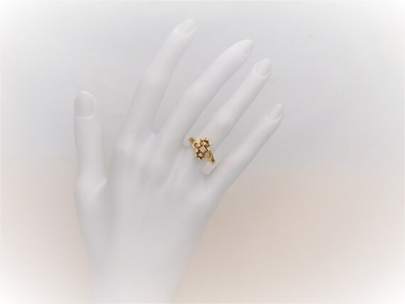 Mid Century Natural Diamond Cluster Ring - image 5
