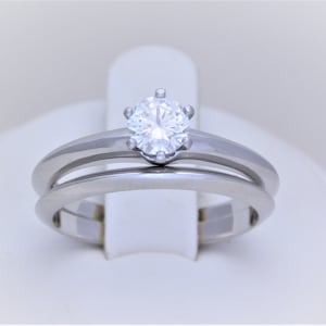 Tiffany and Company Natural Round Diamond Solitaire Bridal Set