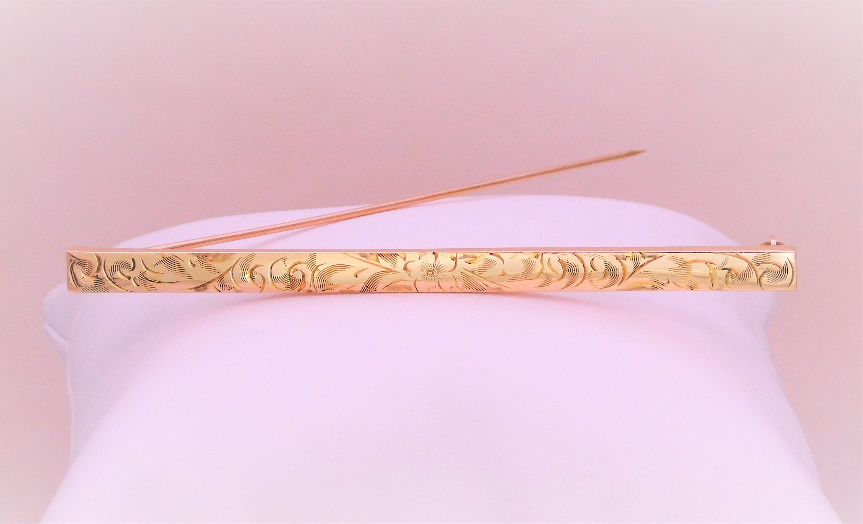 タンポポの金縁プレート Vintage 10k Gold Flower Bar Pin - Etsy