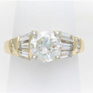 Vintage 2.12 Carat Diamond Engagement Ring | Etsy