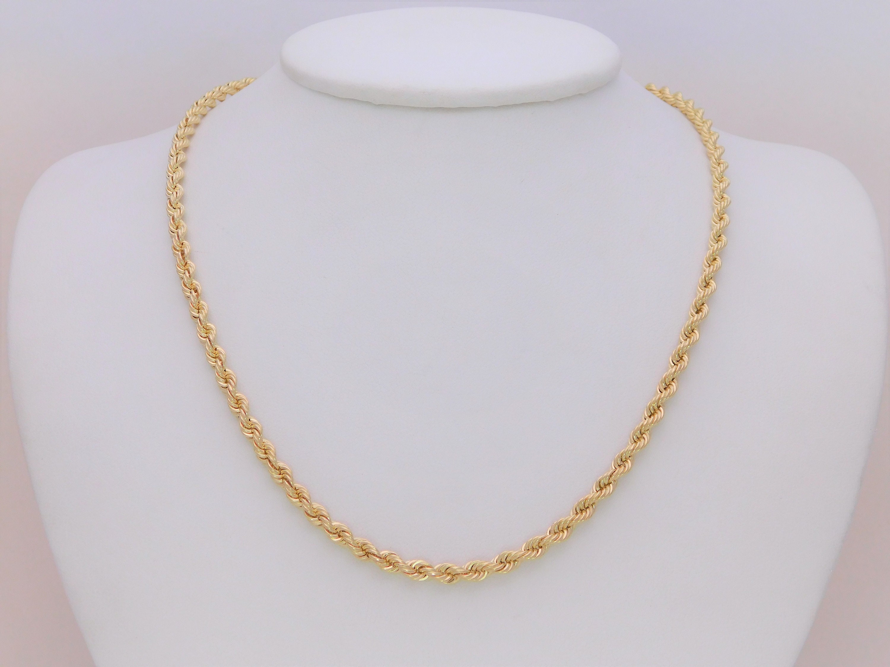 Vintage 14k Gold 18 Inch 4mm Rope Chain 