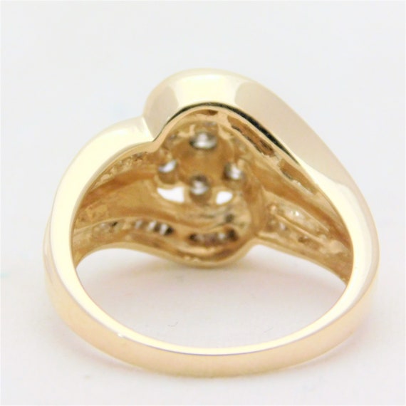 Vintage 14k Gold 1.43ct Diamond Cluster Ring - image 8