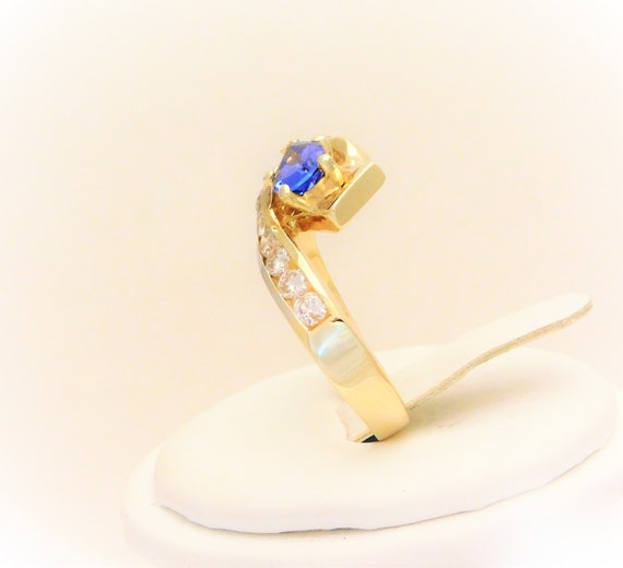 Vintage 2.05 Carat Pear-Cut Tanzanite and Diamond… - image 6