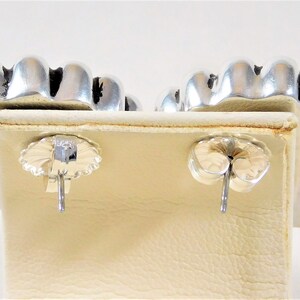 Lovely Mid-Century Designer Sterling Silver Earrings image 3