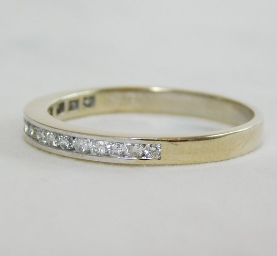 14K White Gold and Diamond Wedding Band - image 4