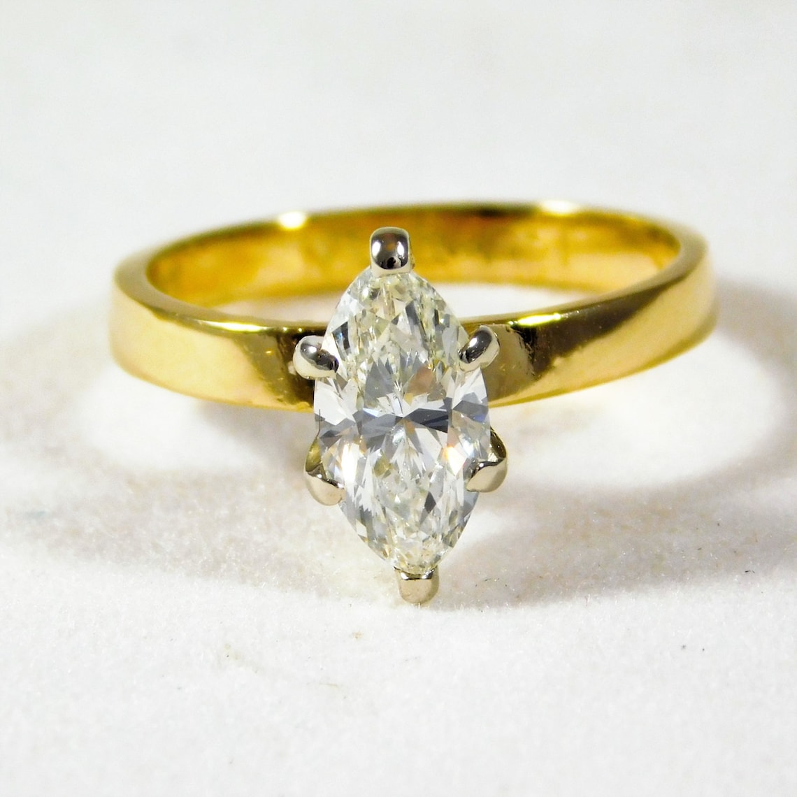 Vintage 14k Gold Diamond Engagement Ring and Wedding Band Set Etsy