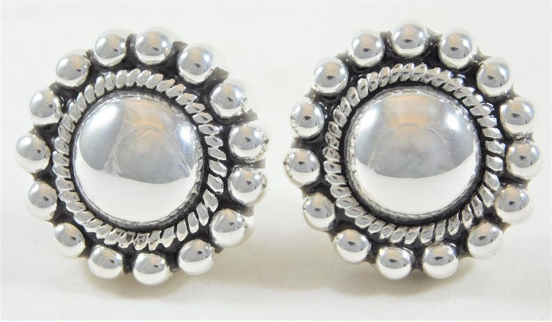 Lovely Mid-Century Designer Sterling Silver Earrings image 6