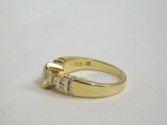 Ladies 18kt Yellow Gold Diamond Ring - image 2