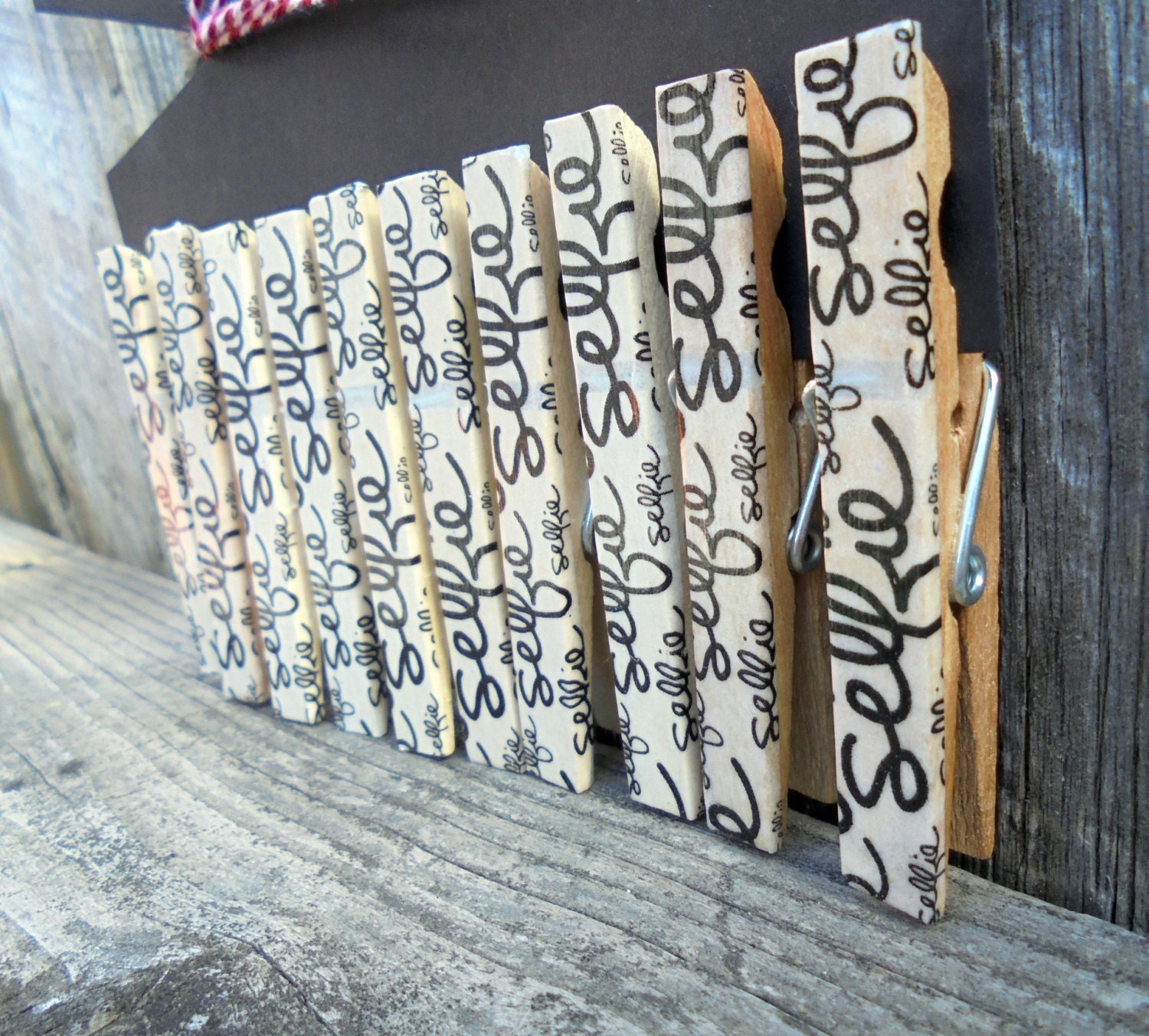 Selfie Style Decorated Pins Clothesline Display Kit Card Etsy