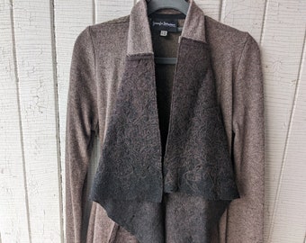 Ombre Felted Wool & Knit Cardigan Jacket