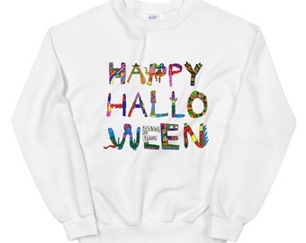 コズミックアカデミーからのハッピーハロウィンユニセックススウェットシャツ