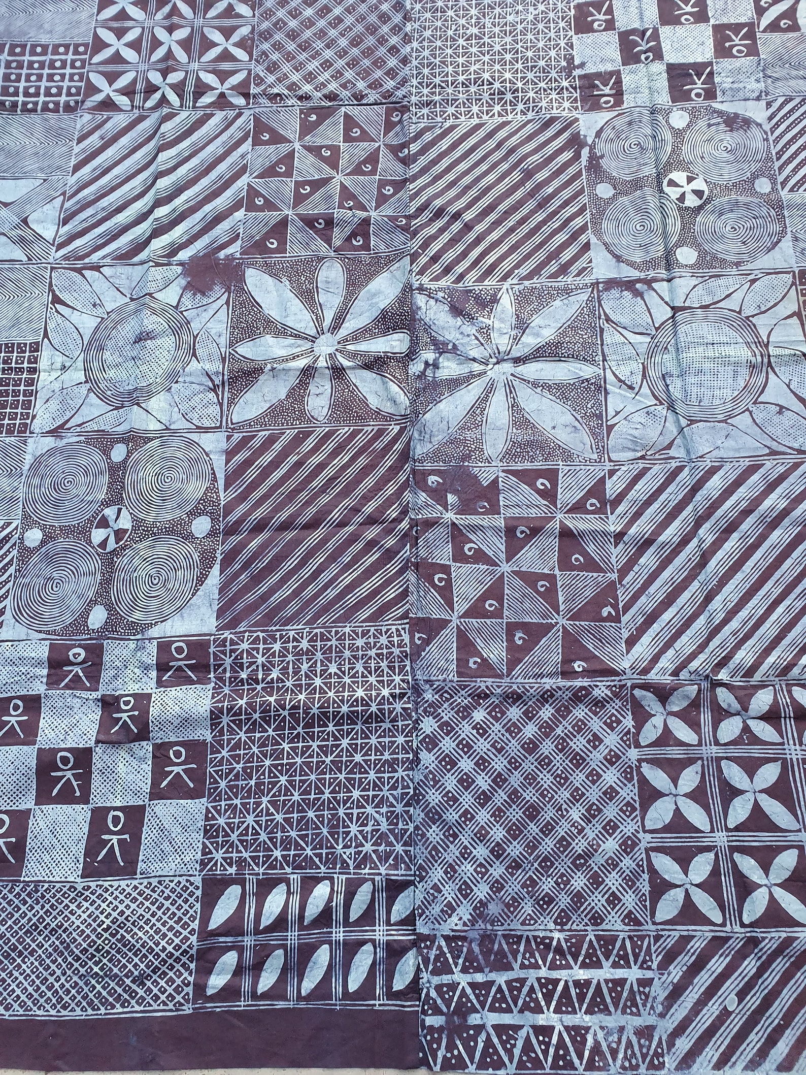 Adire Tie and Dye Large Vintage textile from Yoruba Nigeria Etsy