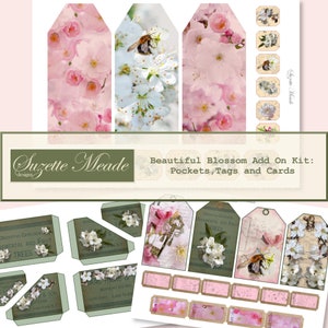 Beautiful Blossom Add On Kit - Pochettes pour cartes et étiquettes