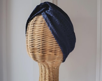 Aiko Mia - Handmade Turban for Women,  Elegant Comfortable Headwrap, Stays in Place, Stretchy Fabric