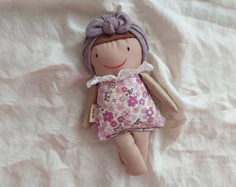 Mini Miranda, Doll, Fabric Doll, Soft homemade toys, Nursery Decor, Handmade Doll