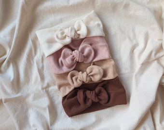 Pack of four Organic Cotton headbands , Neapolitan Ice Cream