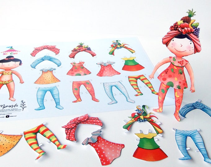 Paper doll set PDF printable pdf pattern paper Doll DIY | Etsy