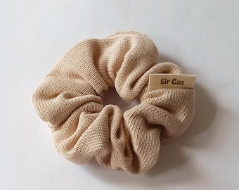 Ecru knit Scrunchie, Hair Tie, Hair Accessory