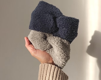 Two Pack Teddy Ear Warmers for Winter -  Baby to Adult Sizes