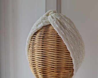 Aiko Alaia - Handmade Turban for Women,  Elegant Comfortable Headwrap, Stays in Place, Soft & Stretchy Fabric