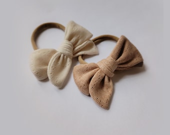 Forest Roots Bow Headband Set,  Pure Elegance for Your Little One