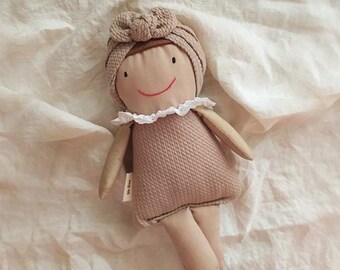 Mini Miranda, Fabric Doll, handmade doll,  Baby Girl Gift, Doll, 1st Birthday Girl