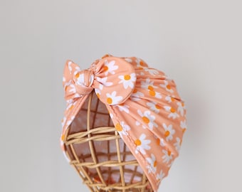 Daisy Swim Turban, Quick-Dry,  Adjustable Fit,  Elegant Spa & Pool Swim Cap, Handmade, Relaxed or Reinforced, SWIM CAP, Water Turban, UPF50