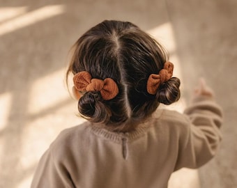 Soft baby hair ties set, Pair of Baby Hair Ties, toddler hair bands, mini snag-free elastics for little girls, Small Elastics bands