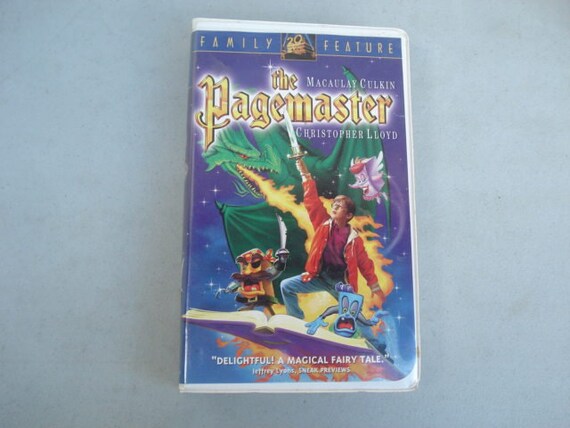 Pagemaster Vcr Movie Macaulay Culkin Christopher Lloyd Etsy